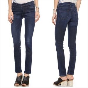 Goldsign Misfit Denim Straight Leg‎ Jeans Dark Wash Blue